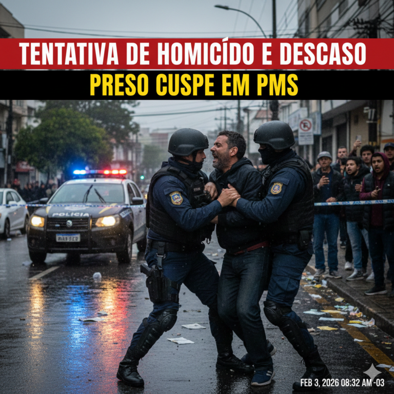 TENTATIVA DE HOMICÍDIO E DESCASO, PRESO CUSPE EM PMS