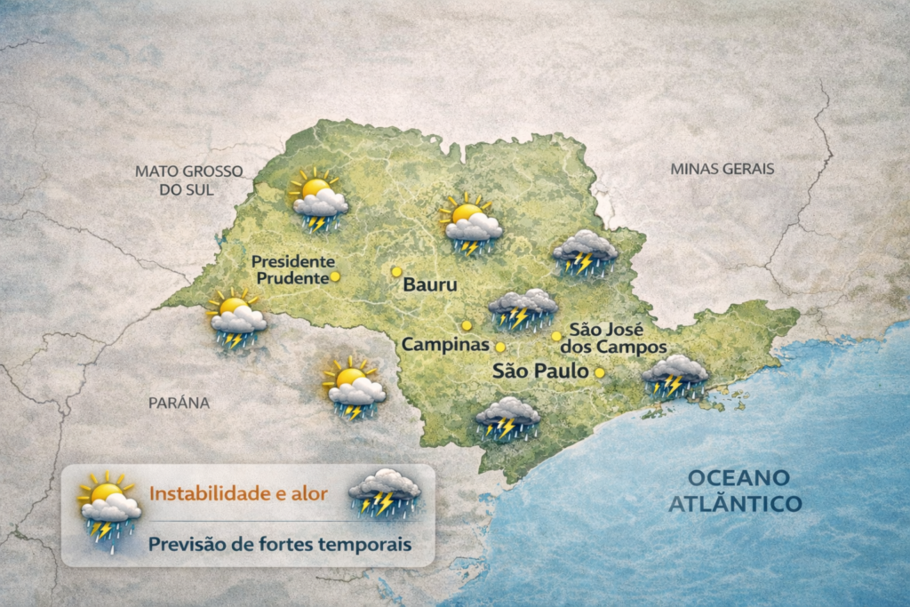 Defesa Civil alerta para calor, alta umidade e risco de temporais na transição para o outono em SP