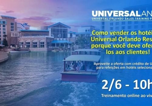 Durante o encontro, os participantes terão acesso a conteúdos sobre os 11 hotéis do complexo em Orlando