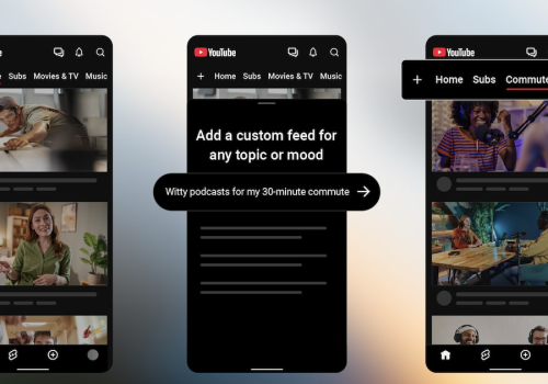O novo feed personalizado se ajusta conforme a descrição do usuário. Foto:  YouTube/Reprodução