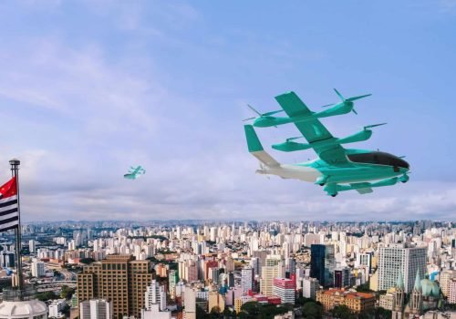 Carros voadores da Eve, da Embraer, teriam design mais simples e manutenção mais barata - Imagem: Embraer