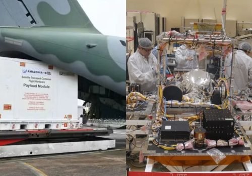 Preparativos para lançamento do satélite Amazônia 1B, do Inpe - Imagem: Divulgação/Inpe