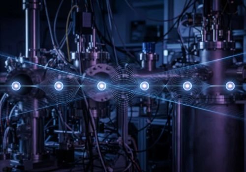 Átomos de césio foram resfriados a temperaturas próximas do zero absoluto para investigar agrupamentos quânticos. - Imagem criada por inteligência artificial: Gemini/Olhar Digital