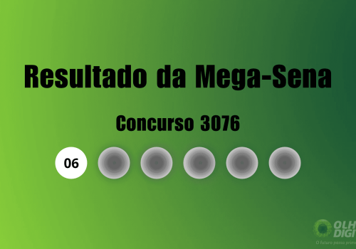Veja na matéria os números sorteados do concurso 3076 da Mega-Sena - Imagem: Olhar Digital